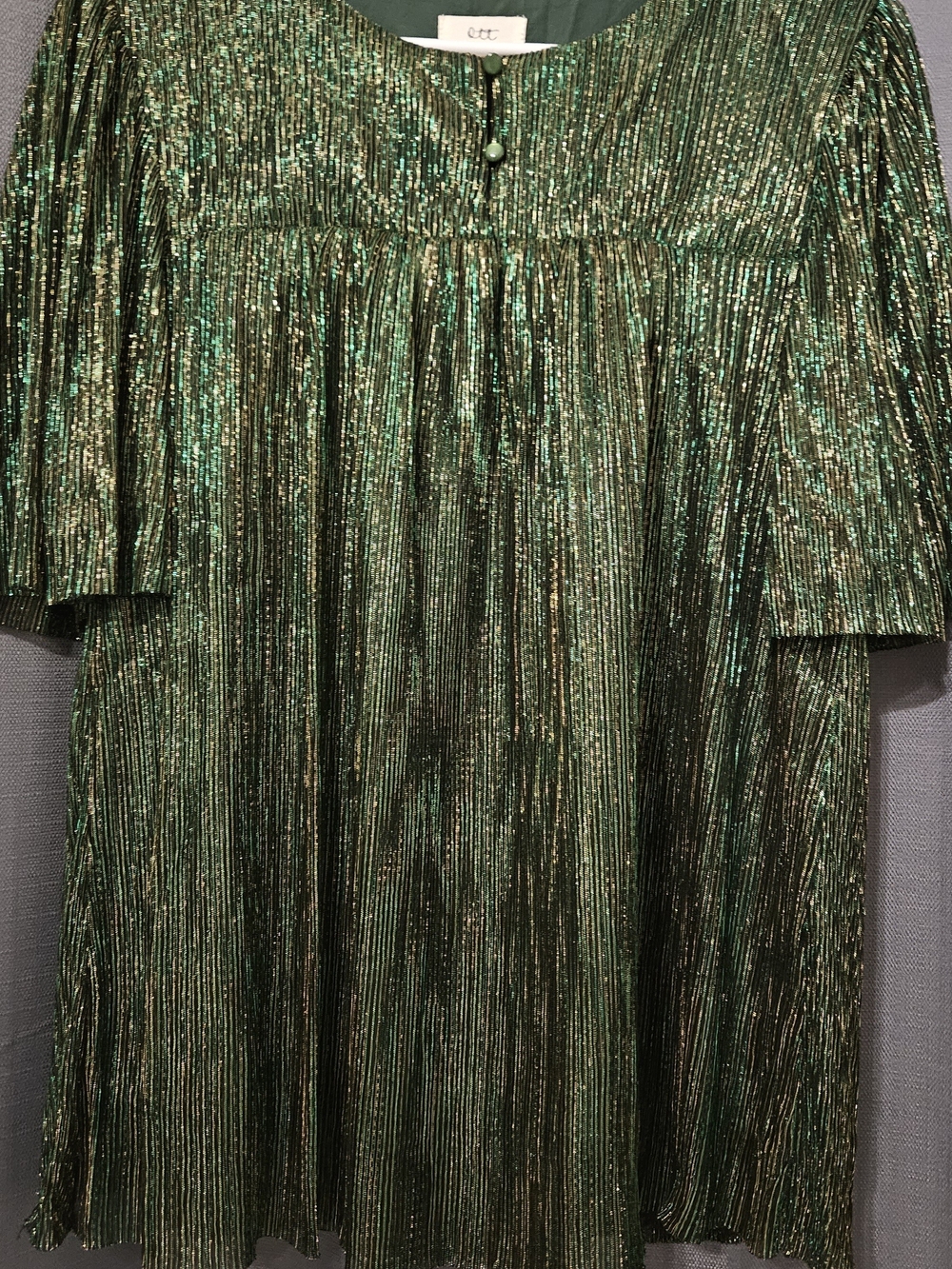 Women's OTT Metallic Emerald Green Blouse
